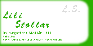 lili stollar business card